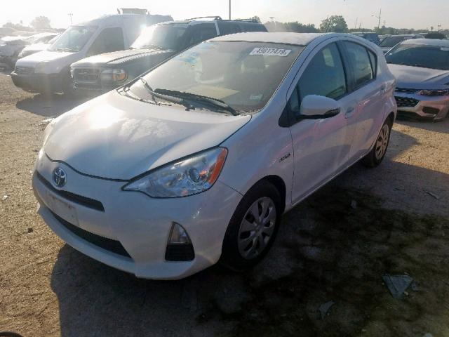 JTDKDTB35C1007109 - 2012 TOYOTA PRIUS C WHITE photo 2