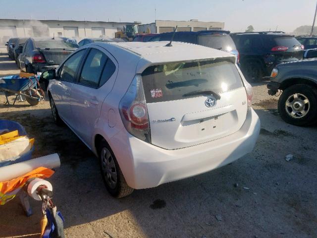 JTDKDTB35C1007109 - 2012 TOYOTA PRIUS C WHITE photo 3