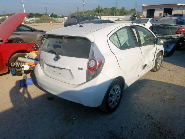 JTDKDTB35C1007109 - 2012 TOYOTA PRIUS C WHITE photo 4