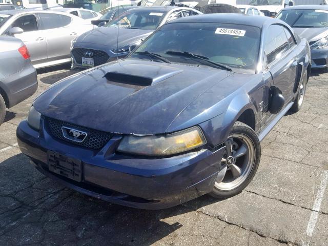 1FAFP42X42F215085 - 2002 FORD MUSTANG GT BLUE photo 2