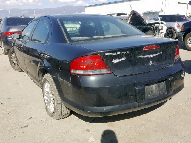 1C3EL46X54N297711 - 2004 CHRYSLER SEBRING LX BLACK photo 3