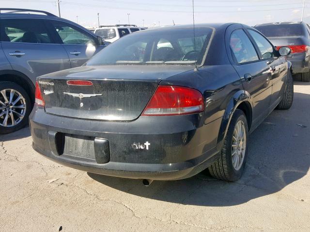 1C3EL46X54N297711 - 2004 CHRYSLER SEBRING LX BLACK photo 4