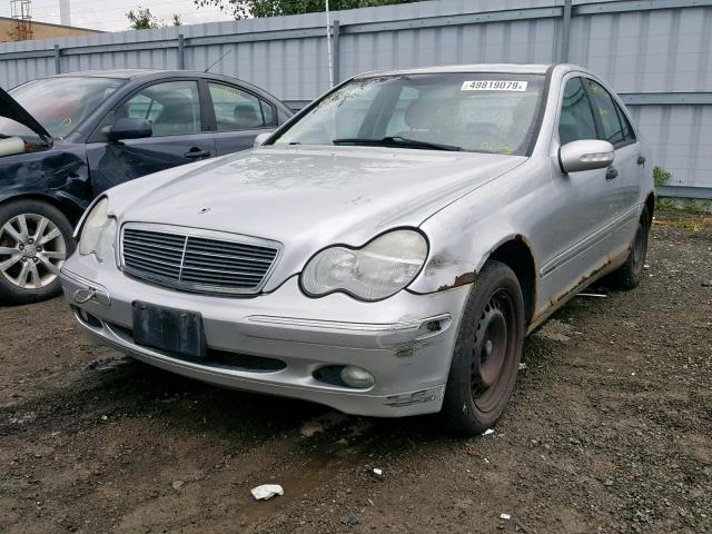 WDBRF61J82F291782 - 2002 MERCEDES-BENZ C 240 SILVER photo 2