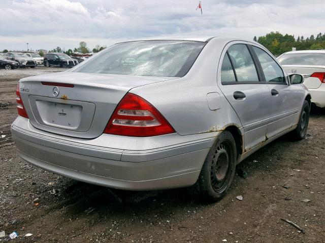 WDBRF61J82F291782 - 2002 MERCEDES-BENZ C 240 SILVER photo 4