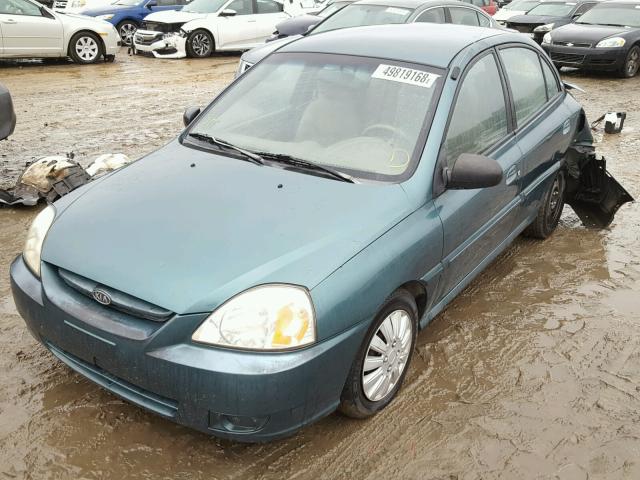 KNADC125056359017 - 2005 KIA RIO GREEN photo 2