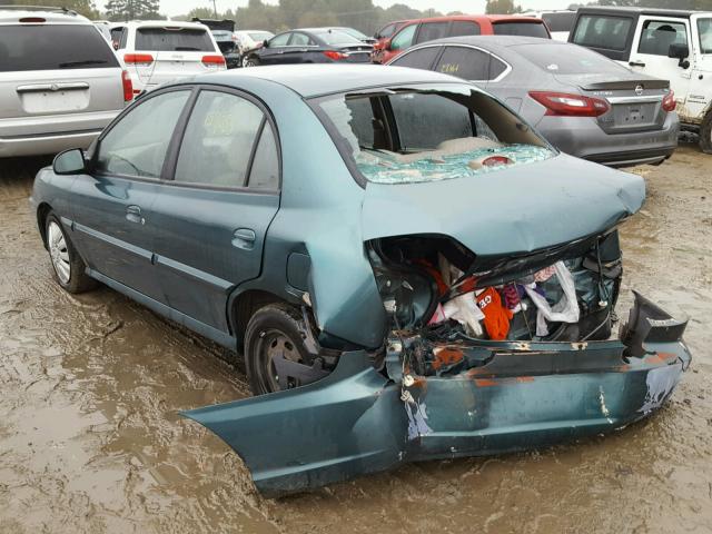 KNADC125056359017 - 2005 KIA RIO GREEN photo 3