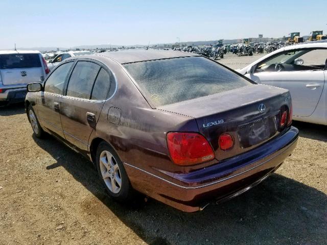 JT8BD69S010139274 - 2001 LEXUS GS 300 BURGUNDY photo 3