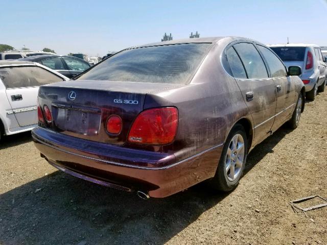 JT8BD69S010139274 - 2001 LEXUS GS 300 BURGUNDY photo 4