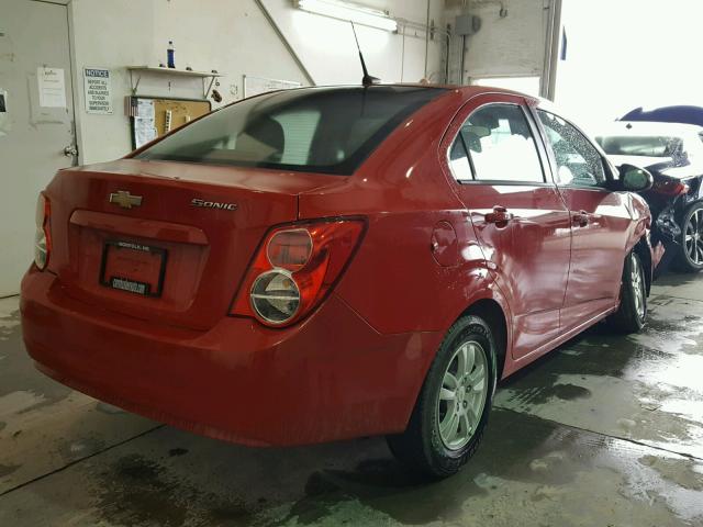 1G1JA5SH4C4120634 - 2012 CHEVROLET SONIC LS 红色 照片 4