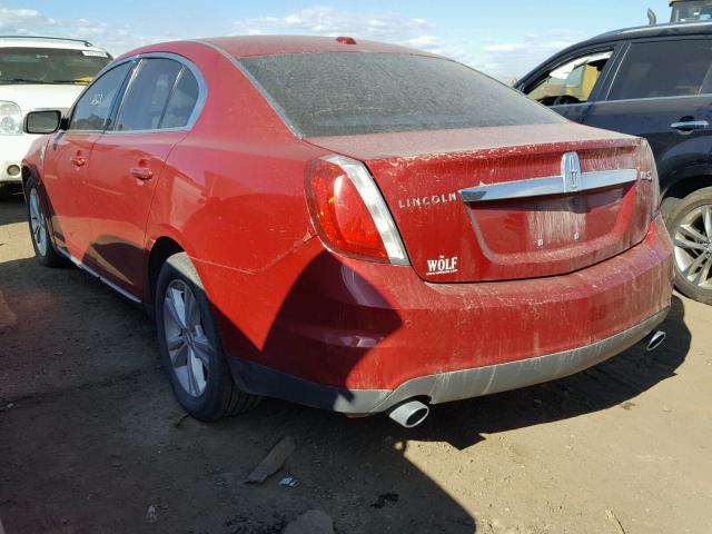 1LNHM93R99G630329 - 2009 LINCOLN MKS RED photo 3