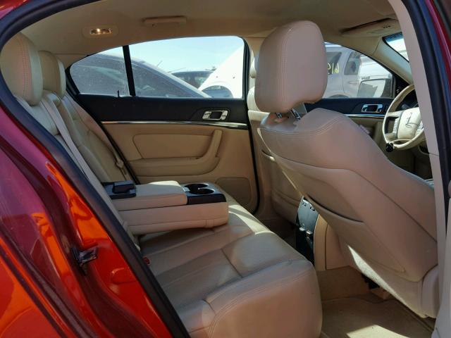 1LNHM93R99G630329 - 2009 LINCOLN MKS RED photo 6