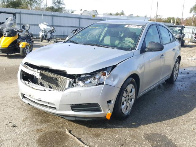 1G1PA5SHXE7329551 - 2014 CHEVROLET CRUZE LS SILVER photo 2