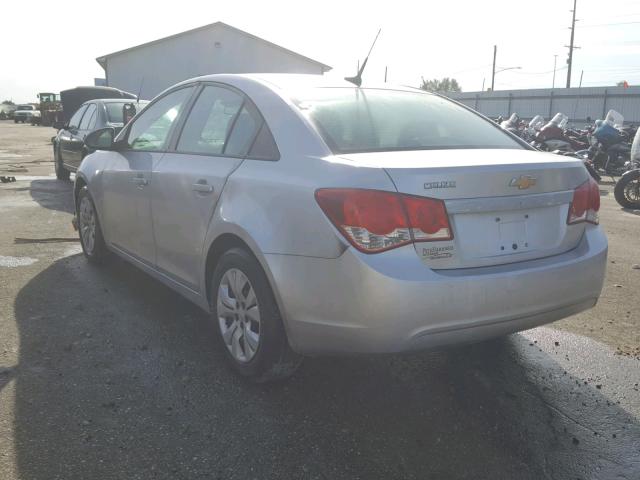 1G1PA5SHXE7329551 - 2014 CHEVROLET CRUZE LS SILVER photo 3