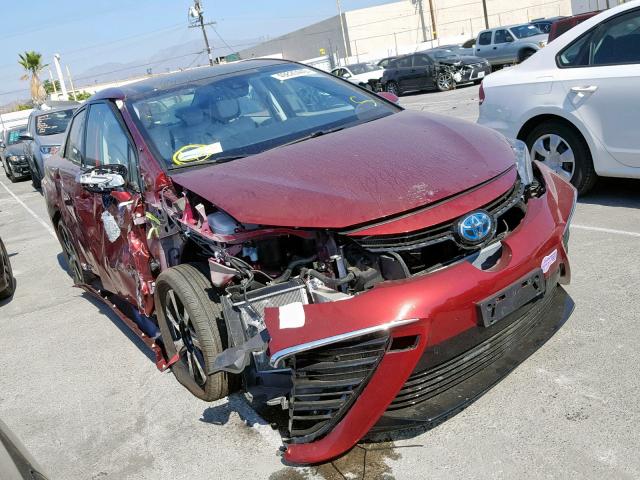 JTDBVRBD1KA005994 - 2019 TOYOTA MIRAI RED photo 1