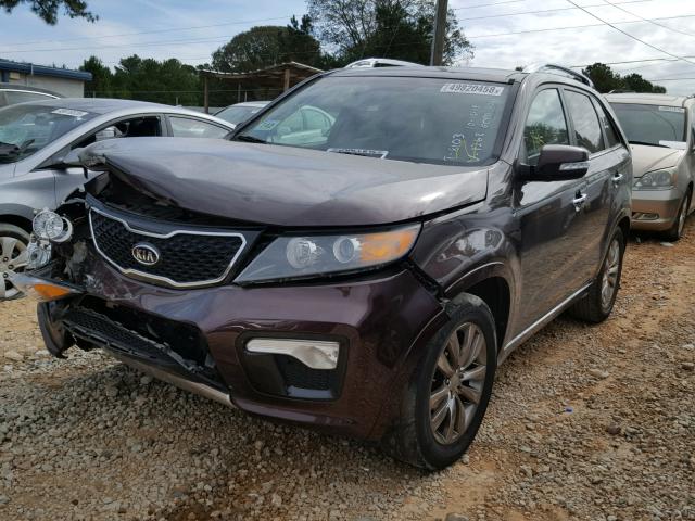 5XYKW4A20CG191268 - 2012 KIA SORENTO SX PURPLE photo 2