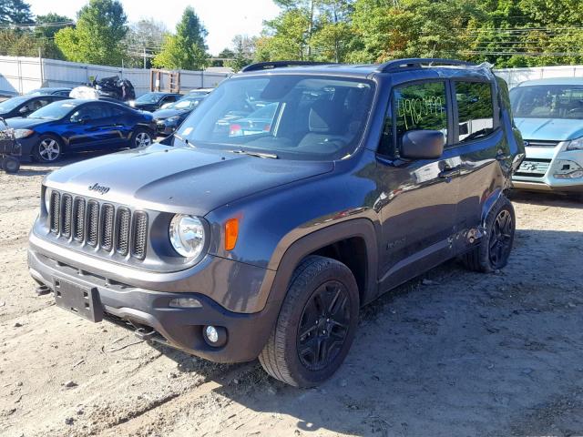 ZACCJBAB4JPJ14114 - 2018 JEEP RENEGADE S GRAY photo 2