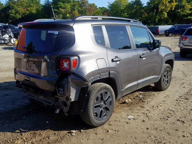 ZACCJBAB4JPJ14114 - 2018 JEEP RENEGADE S GRAY photo 4