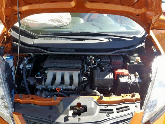 JHMGE8H57BS012425 - 2011 HONDA FIT SPORT ORANGE photo 7