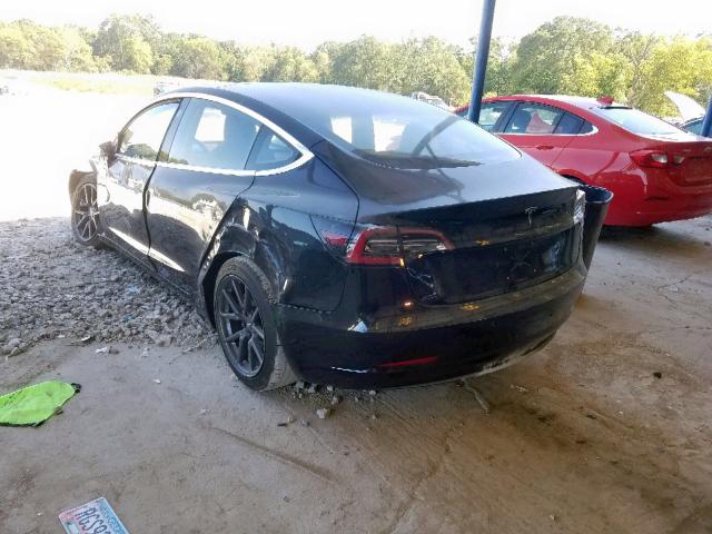 5YJ3E1EA2JF092673 - 2018 TESLA MODEL 3 BLACK photo 3