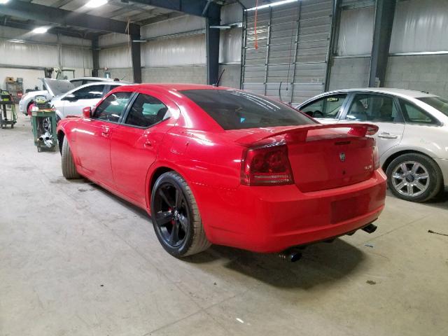 2B3KA73W98H104848 - 2008 DODGE CHARGER SR RED photo 3