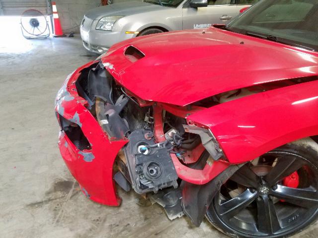 2B3KA73W98H104848 - 2008 DODGE CHARGER SR RED photo 9