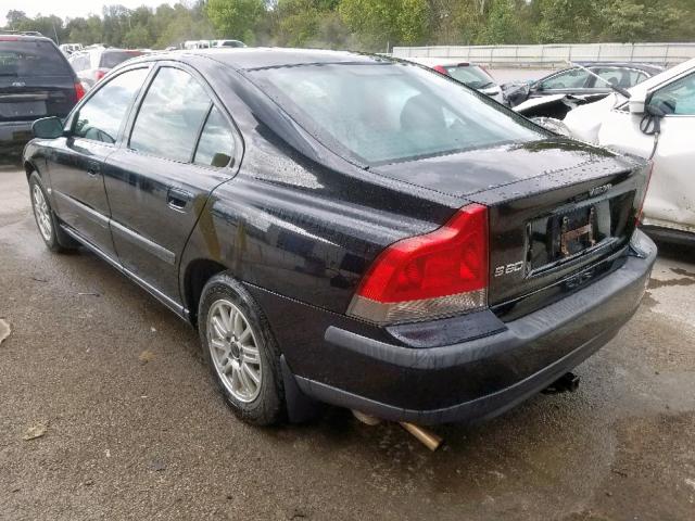 YV1RS61T442322805 - 2004 VOLVO S60 BLACK photo 3