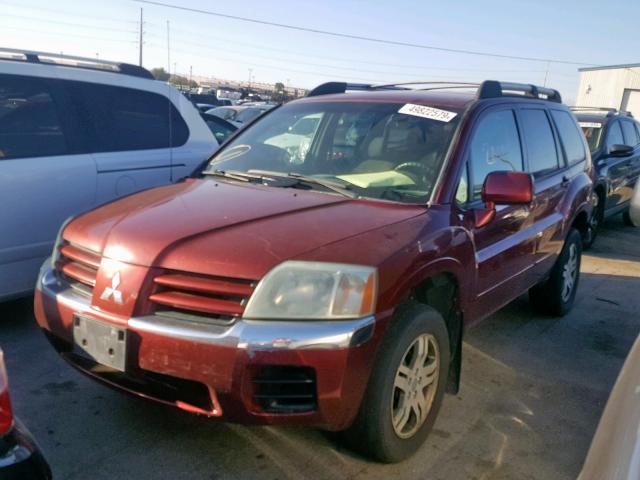 4A4MN31S84E045726 - 2004 MITSUBISHI ENDEAVOR X RED photo 2