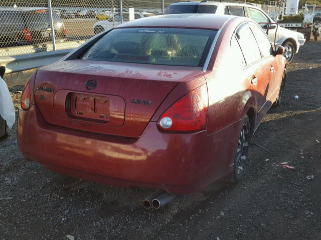 1N4BA41E55C816995 - 2005 NISSAN MAXIMA SE RED photo 4