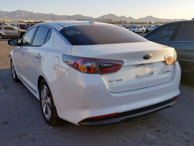 KNAGN4ADXE5068676 - 2014 KIA OPTIMA HYB WHITE photo 3