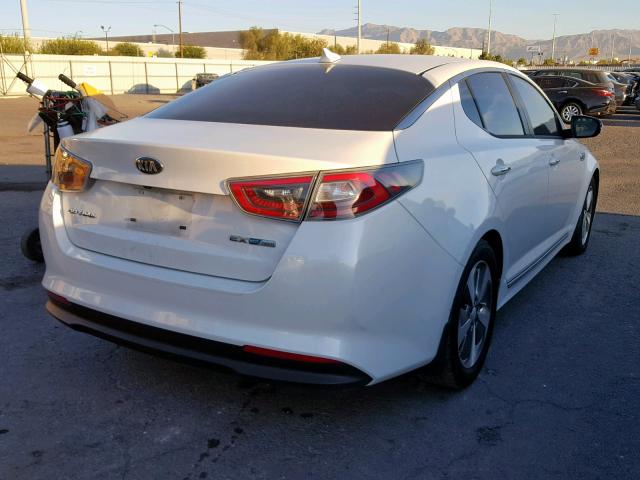 KNAGN4ADXE5068676 - 2014 KIA OPTIMA HYB WHITE photo 4