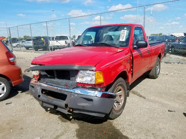 1FTYR10CX1TA07997 - 2001 FORD RANGER RED photo 2