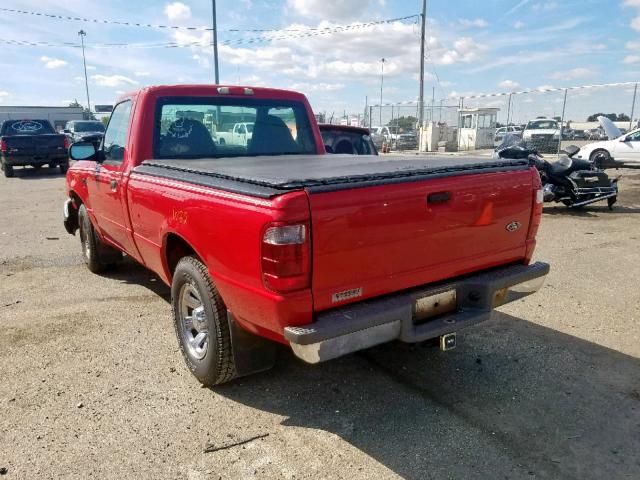 1FTYR10CX1TA07997 - 2001 FORD RANGER RED photo 3