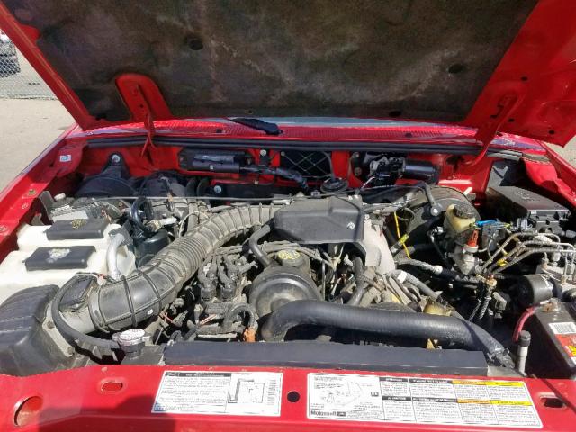 1FTYR10CX1TA07997 - 2001 FORD RANGER RED photo 7