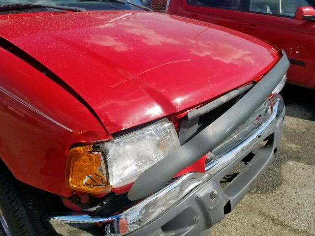 1FTYR10CX1TA07997 - 2001 FORD RANGER RED photo 9