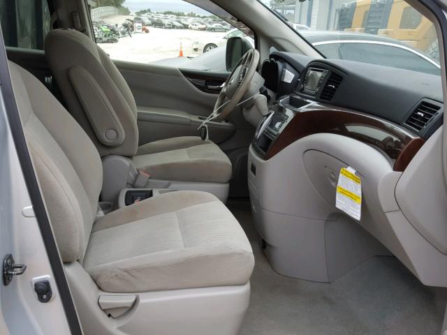 JN8AE2KP9F9120982 - 2015 NISSAN QUEST S SILVER photo 5