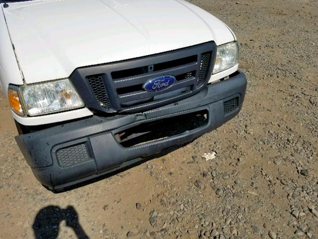 1FTYR10D67PA49707 - 2007 FORD RANGER WHITE photo 9