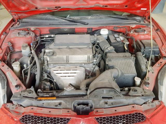 4A3AK24F87E050891 - 2007 MITSUBISHI ECLIPSE GS RED photo 7