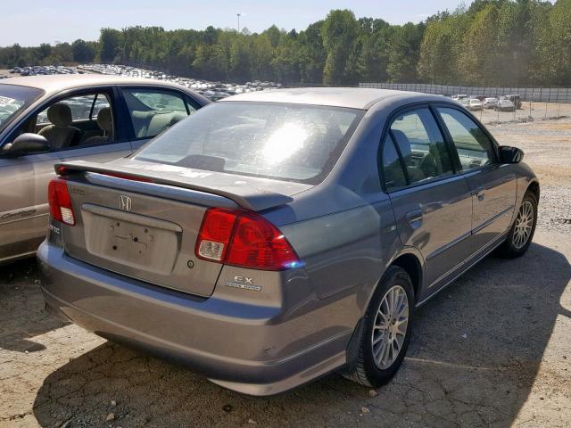 2HGES26775H573787 - 2005 HONDA CIVIC EX GRAY photo 4