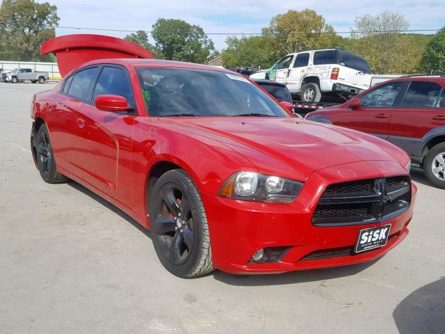 2C3CDXHGXDH521177 - 2013 DODGE CHARGER SX RED photo 1