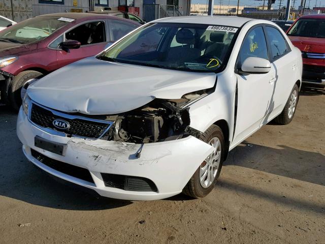 KNAFU4A20D5696399 - 2013 KIA FORTE EX WHITE photo 2