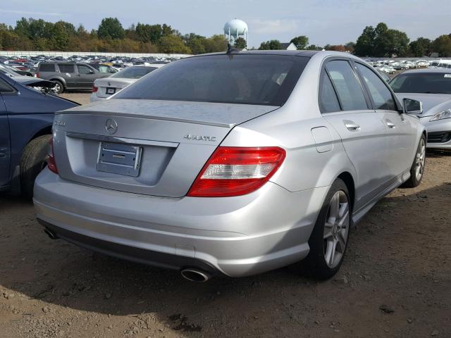 WDDGF8BB9BR142927 - 2011 MERCEDES-BENZ C 300 4MAT SILVER photo 4