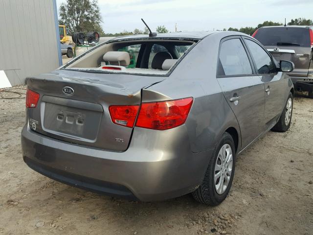 KNAFU4A20B5891982 - 2011 KIA FORTE EX GRAY photo 4