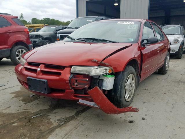 1B3EJ46X0YN200584 - 2000 DODGE STRATUS SE RED photo 2