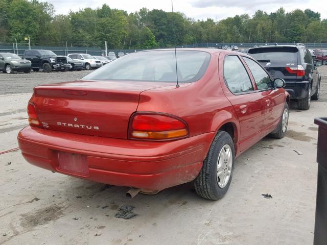 1B3EJ46X0YN200584 - 2000 DODGE STRATUS SE RED photo 4