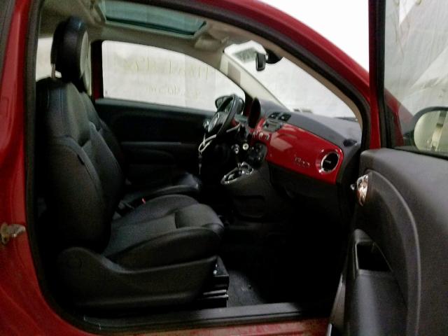 3C3CFFCR0CT114309 - 2012 FIAT 500 LOUNGE RED photo 6