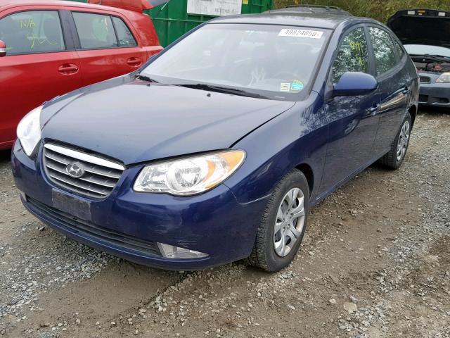 KMHDU46D59U730737 - 2009 HYUNDAI ELANTRA GL BLUE photo 2