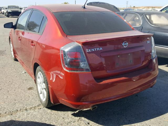 3N1AB6AP1BL680318 - 2011 NISSAN SENTRA 2.0 MAROON photo 3