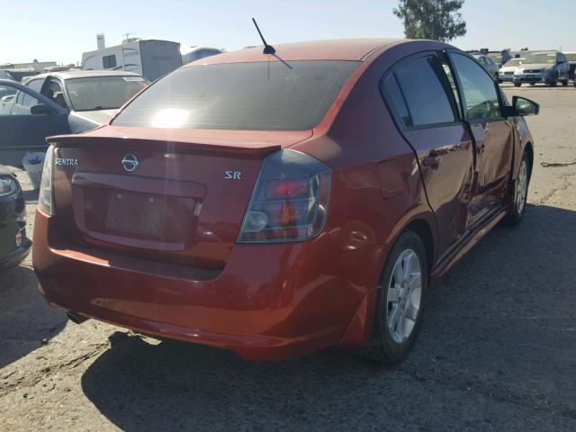 3N1AB6AP1BL680318 - 2011 NISSAN SENTRA 2.0 MAROON photo 4