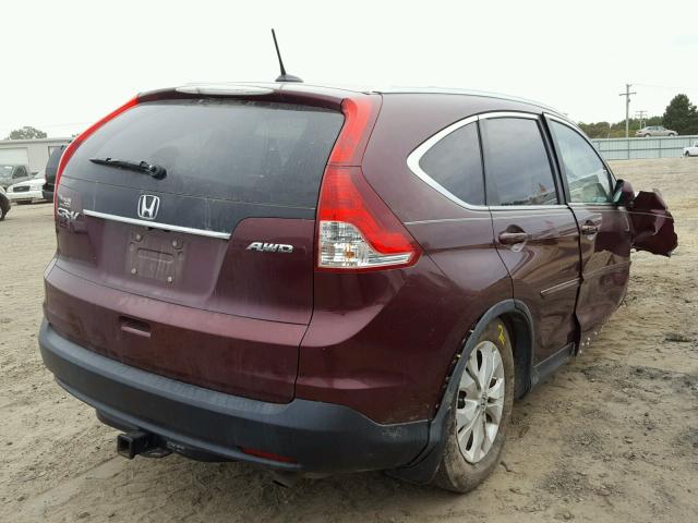 5J6RM4H73EL008713 - 2014 HONDA CR-V EXL MAROON photo 4