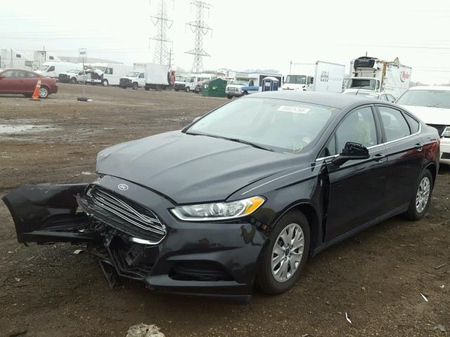 3FA6P0G77ER108122 - 2014 FORD FUSION S BLACK photo 2